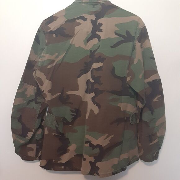 Vtg Military Combat Woodland Camo Jacket Size Small Regular 8415-01-184-1324 - Picture 7 of 12